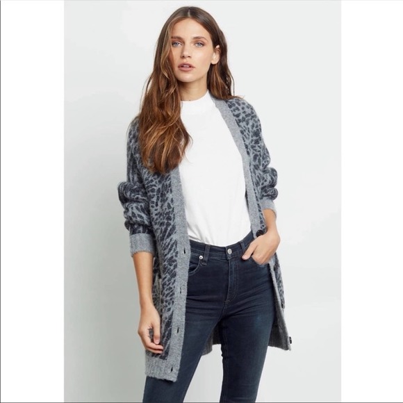 Rails Oslo Mixed Animal Wool Cardigan Sweater - Picture 2 of 10